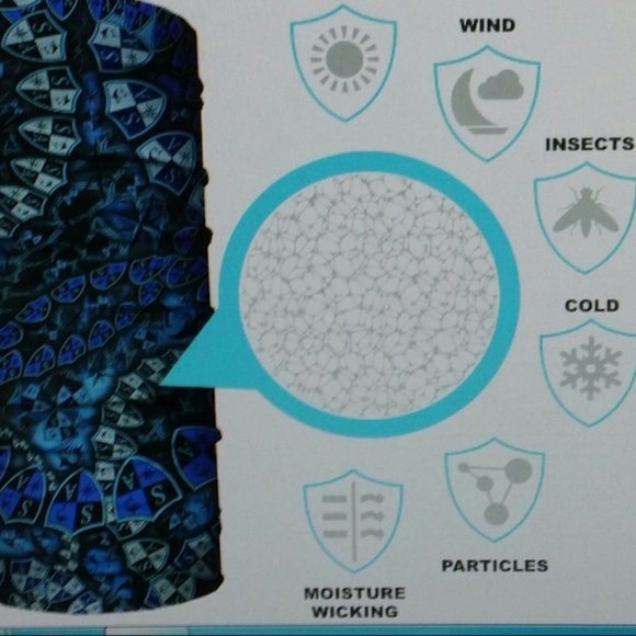 SA Blackout Flag Tubular bandana face & sun shield - Picture 2 of 7